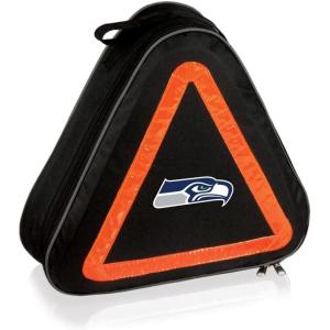 PICNIC TIME NFL Roadside Emergency Car Kit, Auto Vehicle Safety Road Side Assistance with Jumper Cables and Car Tool Kit, (Black with Orange Accents)(Seattle Seahawks)