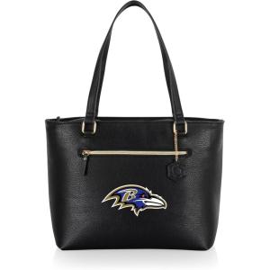 PICNIC TIME NFL Uptown Cooler Tote Bag, Insulated Purse Lunch Bag, Stylish Beach Bag Soft Cooler, (Black)(Baltimore Ravens)