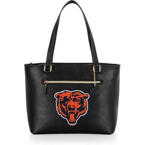 PICNIC TIME NFL Uptown Cooler Tote Bag, Insulated Purse Lunch Bag, Stylish Beach Bag Soft Cooler, (Black)(Chicago Bears)
