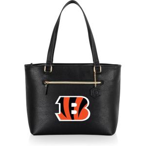 PICNIC TIME NFL Uptown Cooler Tote Bag, Insulated Purse Lunch Bag, Stylish Beach Bag Soft Cooler, (Black)(Cincinnati Bengals)