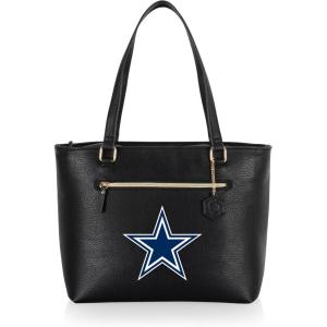 PICNIC TIME NFL Uptown Cooler Tote Bag, Insulated Purse Lunch Bag, Stylish Beach Bag Soft Cooler, (Black)(Dallas Cowboys)