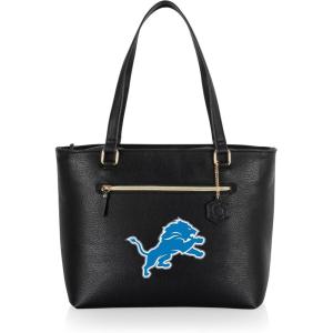 PICNIC TIME NFL Uptown Cooler Tote Bag, Insulated Purse Lunch Bag, Stylish Beach Bag Soft Cooler, (Black)(Detroit Lions)