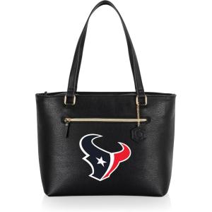 PICNIC TIME NFL Uptown Cooler Tote Bag, Insulated Purse Lunch Bag, Stylish Beach Bag Soft Cooler, (Black)(Houston Texans)