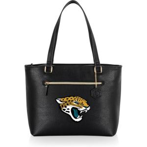 PICNIC TIME NFL Uptown Cooler Tote Bag, Insulated Purse Lunch Bag, Stylish Beach Bag Soft Cooler, (Black)(Jacksonville Jaguars)