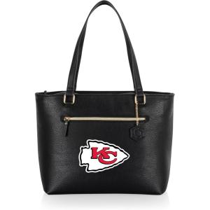 PICNIC TIME NFL Uptown Cooler Tote Bag, Insulated Purse Lunch Bag, Stylish Beach Bag Soft Cooler, (Black)(Kansas City Chiefs)