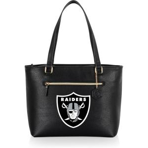 PICNIC TIME NFL Uptown Cooler Tote Bag, Insulated Purse Lunch Bag, Stylish Beach Bag Soft Cooler, (Black)(Las Vegas Raiders)