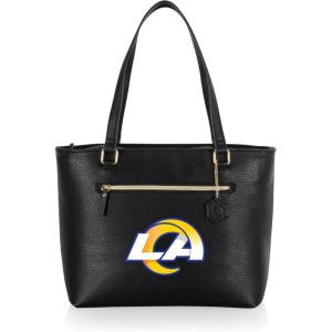 PICNIC TIME NFL Uptown Cooler Tote Bag, Insulated Purse Lunch Bag, Stylish Beach Bag Soft Cooler, (Black)(Los Angeles Rams)