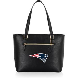 PICNIC TIME NFL Uptown Cooler Tote Bag, Insulated Purse Lunch Bag, Stylish Beach Bag Soft Cooler, (Black)(New England Patriots)