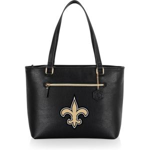 PICNIC TIME NFL Uptown Cooler Tote Bag, Insulated Purse Lunch Bag, Stylish Beach Bag Soft Cooler, (Black)(New Orleans Saints)