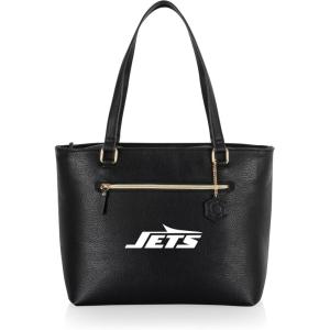PICNIC TIME NFL Uptown Cooler Tote Bag, Insulated Purse Lunch Bag, Stylish Beach Bag Soft Cooler, (Black)(New York Jets)