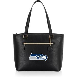 PICNIC TIME NFL Uptown Cooler Tote Bag, Insulated Purse Lunch Bag, Stylish Beach Bag Soft Cooler, (Black)(Seattle Seahawks)
