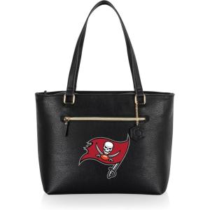 PICNIC TIME NFL Uptown Cooler Tote Bag, Insulated Purse Lunch Bag, Stylish Beach Bag Soft Cooler, (Black)(Tampa Bay Buccaneers)