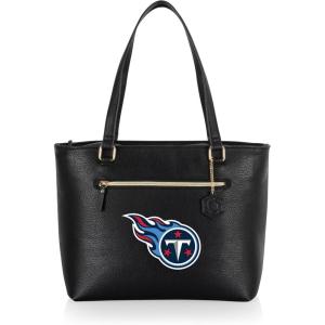 PICNIC TIME NFL Uptown Cooler Tote Bag, Insulated Purse Lunch Bag, Stylish Beach Bag Soft Cooler, (Black)(Tennessee Titans)