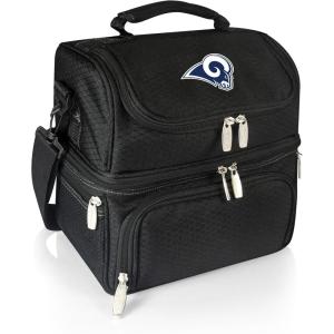 PICNIC TIME NFL unisex-adult NFL Pranzo Lunch Bag, Insulated Lunch Box with Picnic Set, Lunch Cooler Bag(Black)