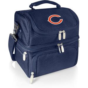 PICNIC TIME NFL unisex-adult NFL Pranzo Lunch Bag, Insulated Lunch Box with Picnic Set, Lunch Cooler Bag(Chicago Bears – Navy Blue)