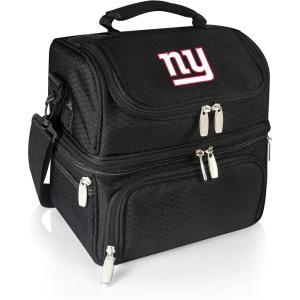 PICNIC TIME NFL unisex-adult NFL Pranzo Lunch Bag, Insulated Lunch Box with Picnic Set, Lunch Cooler Bag(New York Giants – Black)