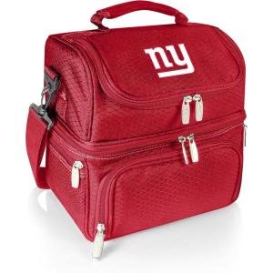 PICNIC TIME NFL unisex-adult NFL Pranzo Lunch Bag, Insulated Lunch Box with Picnic Set, Lunch Cooler Bag(New York Giants – Red)