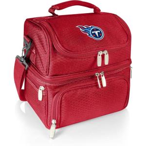 PICNIC TIME NFL unisex-adult NFL Pranzo Lunch Bag, Insulated Lunch Box with Picnic Set, Lunch Cooler Bag(Tennessee Titans – Red)