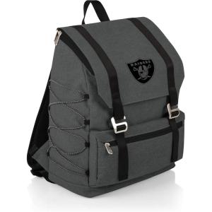 Picnic TIME NFL Buffalo Bills OTG Traverse Backpack Cooler – Soft Cooler Backpack – Hiking Backpack, (Heathered Gray)(Las Vegas Raiders)