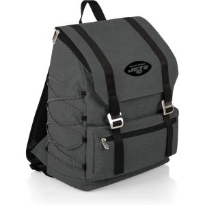 Picnic TIME NFL Buffalo Bills OTG Traverse Backpack Cooler – Soft Cooler Backpack – Hiking Backpack, (Heathered Gray)(New York Jets)