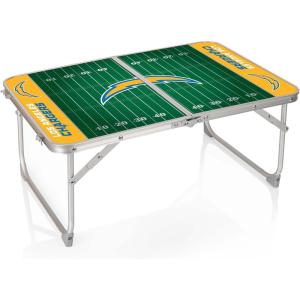 Picnic TIME NFL Concert Mini Portable Table, Small Folding Table, Mini Picnic Table(Los Angeles Chargers)
