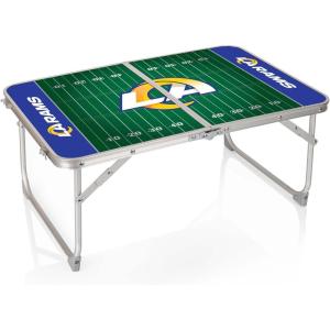 Picnic TIME NFL Concert Mini Portable Table, Small Folding Table, Mini Picnic Table(Los Angeles Rams)
