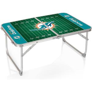 Picnic TIME NFL Concert Mini Portable Table, Small Folding Table, Mini Picnic Table(Miami Dolphins)