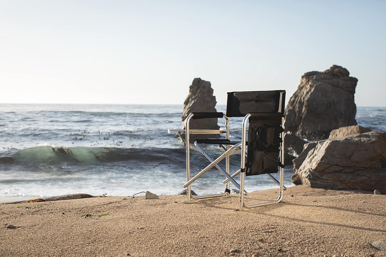 image:imagePICNIC TIME NCAA Auburn Tigers Sports Chair with Side Table Beach Chair Camp Chair for AdultsBlack