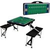 PICNIC TIME NCAA Auburn Tigers Football Field Folding Picnic Table – Camping Table – Outdoor Table with Umbrella Hole, (Black)