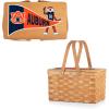 PICNIC TIME NCAA Auburn Tigers Poppy Personal Picnic Basket, Insulated Lunch Bag, Retro Lunch Box, (Beige)