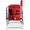 PICNIC TIME NCAA Auburn Tigers Sports Chair with Side Table – Beach Chair – Camp Chair for Adults(Red)