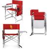 PICNIC TIME NCAA Auburn Tigers Sports Chair with Side Table – Beach Chair – Camp Chair for Adults(Usc Trojans)