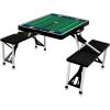 PICNIC TIME NCAA Auburn Tigers Football Field Folding Picnic Table – Camping Table – Outdoor Table with Umbrella Hole, (Black)