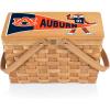 PICNIC TIME NCAA Auburn Tigers Poppy Personal Picnic Basket, Insulated Lunch Bag, Retro Lunch Box, (Beige)