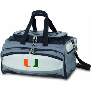 PICNIC TIME NCAA Unisex-Adult NCAA Buccaneer Portable Charcoal Grill & Cooler Tote(Grey)