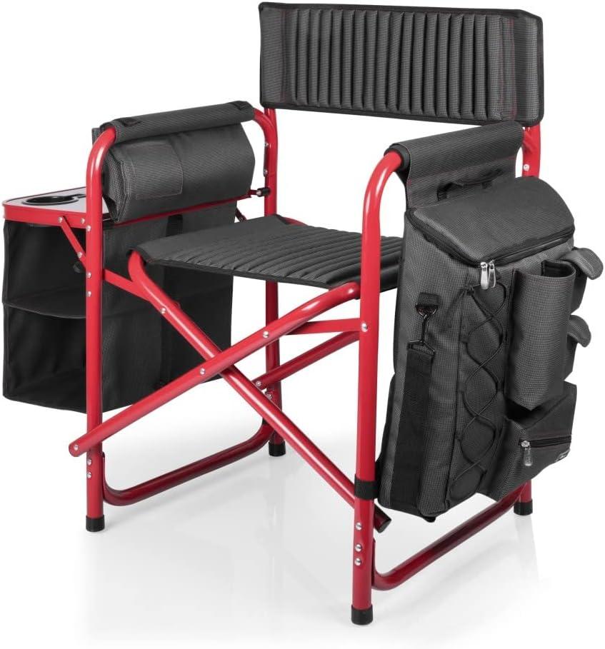 image:imagePICNIC TIME NCAA Boise State Broncos Fusion Camping Chair with Side Table and Soft CoolerDark Gray With Red Accents