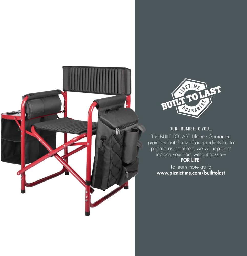 image:imagePICNIC TIME NCAA Boise State Broncos Fusion Camping Chair with Side Table and Soft CoolerDark Gray With Red Accents