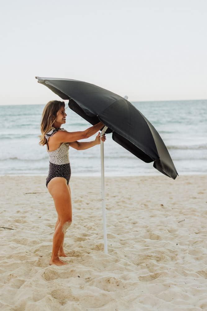 image:imagePICNIC TIME NCAA Boise State Broncos Outdoor Canopy Sunshade Beach Umbrella 55 Small Patio Umbrella Beach Chair Umbrella