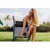 PICNIC TIME NCAA Boise State Broncos Fusion Camping Chair with Side Table and Soft Cooler(Dark Gray With Blue Accents)