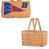 PICNIC TIME NCAA Boise State Broncos Poppy Personal Picnic Basket, Insulated Lunch Bag, Retro Lunch Box, (Beige)