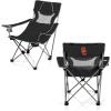Picnic TIME NCAA Boise State Broncos Campsite Camping Chair, Picnic Chair, Outdoor Folding Chair with Carry Bag, Beach Chair, (Black with Gray Accents)(Black With Gray Accents)