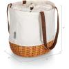 Picnic TIME NCAA Coronado Canvas and Willow Basket Tote, Picnic Tote Bag, Beach Tote, (Beige Canvas)(Stanford Cardinal)