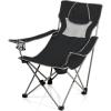Picnic TIME NCAA Baylor Bears Campsite Camping Chair, Picnic Chair, Outdoor Folding Chair with Carry Bag, Beach Chair, (Black with Gray Accents)(Black With Gray Accents)