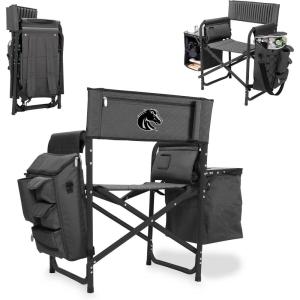 Boise State Broncos – Fusion Backpack Chair with Cooler, (Dark Gray with Black Accents)