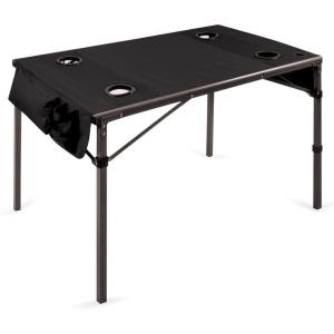 Picnic Time Black/U of Alabama Travel Table(Black)