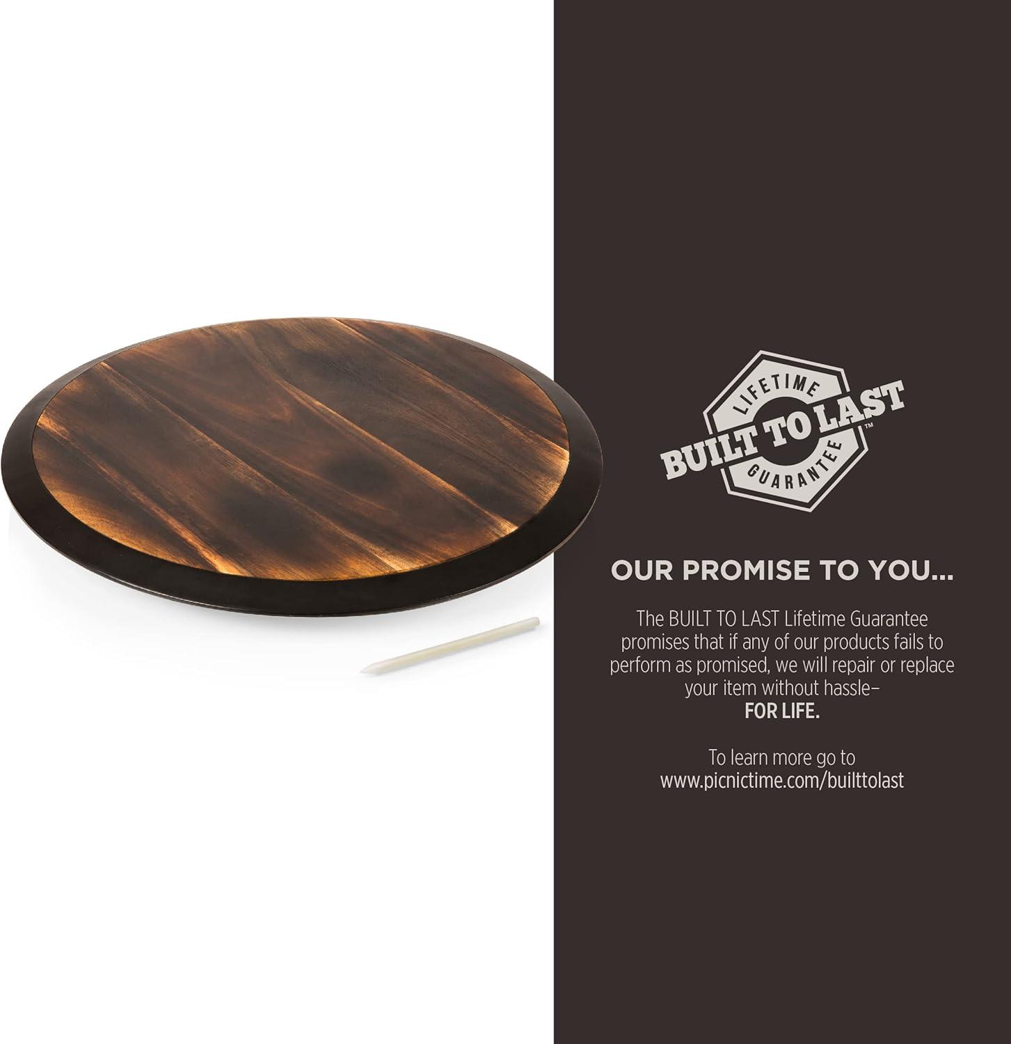 image:imagePICNIC TIME NCAA Boston College Eagles Lazy Susan Serving Tray Wooden Turntable Round Charcuterie Board Cheese Serving Platter Fire Acacia WoodFire Acacia Wood