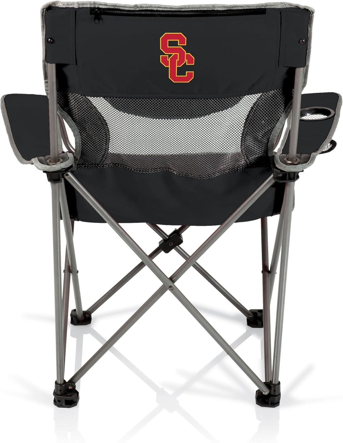 image:imagePicnic TIME NCAA Cal Bears Campsite Camping Chair Picnic Chair Outdoor Folding Chair with Carry Bag Beach Chair Black with Gray AccentsBlack With Gray Accents