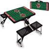 PICNIC TIME NCAA Boston College Eagles Football Field Folding Picnic Table – Camping Table – Outdoor Table with Umbrella Hole, (Black)