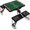PICNIC TIME NCAA Boston College Eagles Football Field Folding Picnic Table – Camping Table – Outdoor Table with Umbrella Hole, (Black)