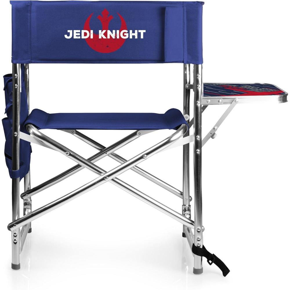 image:imagePICNIC TIME Star Wars Jedi Knight Sports Chair with Side Table Beach Chair Camp Chair for Adults Navy Blue 366 x 185 x 329